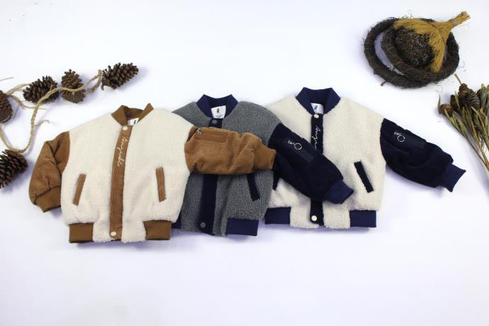 儿童中小童双侧羊羔绒外套80-130码纸样-vv衣学院