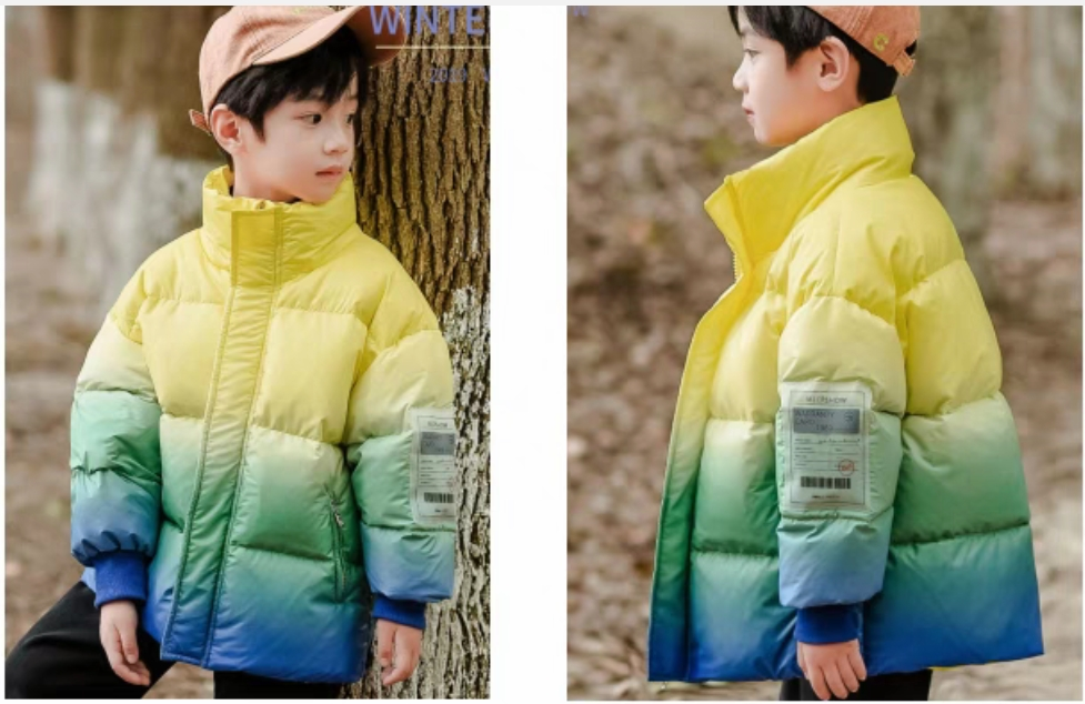 亲子潮牌面包羽绒服纸样-vv衣学院