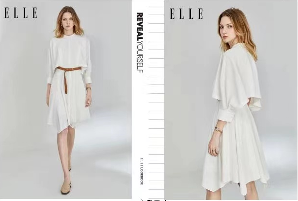 法式薄款白色衬衫裙纸样-vv衣学院