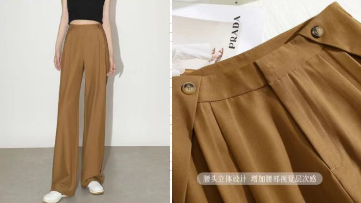 简洁显瘦直筒阔腿裤新手做裤子纸样-vv衣学院