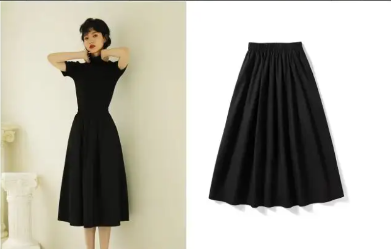 卫兰春装百搭中长款半身裙纸样-vv衣学院