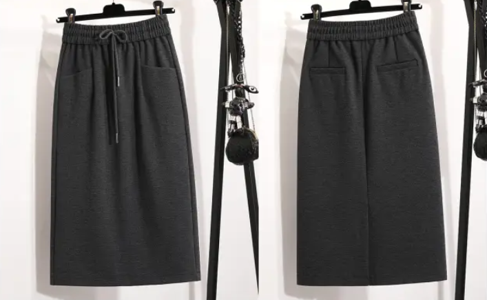 鱼尾边半身裙长裙纸样-vv衣学院