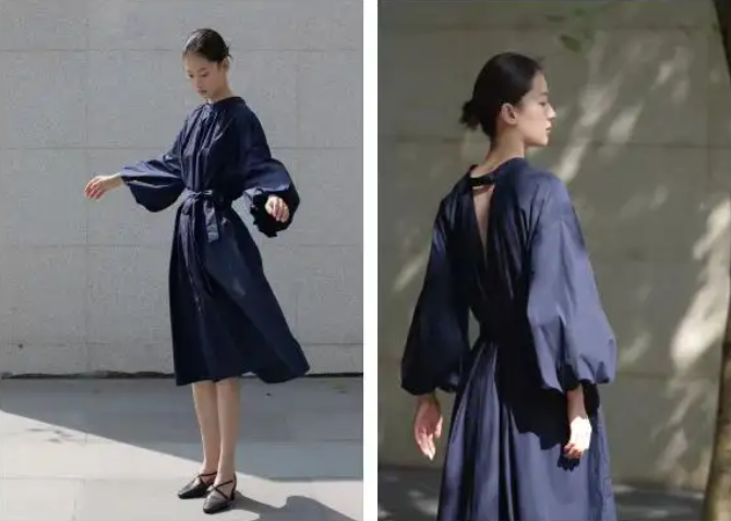 御姐气质款前后两穿连衣裙纸样-vv衣学院