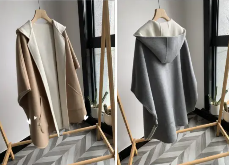 亦斗篷亦外套大衣双面呢外套纸样-vv衣学院