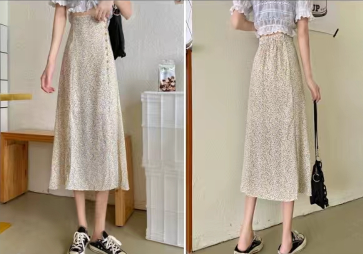 适合小白练手卫兰开叉半身裙纸样-vv衣学院