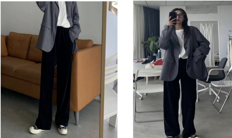 卫兰雪尼尔休闲阔腿裤纸样-vv衣学院