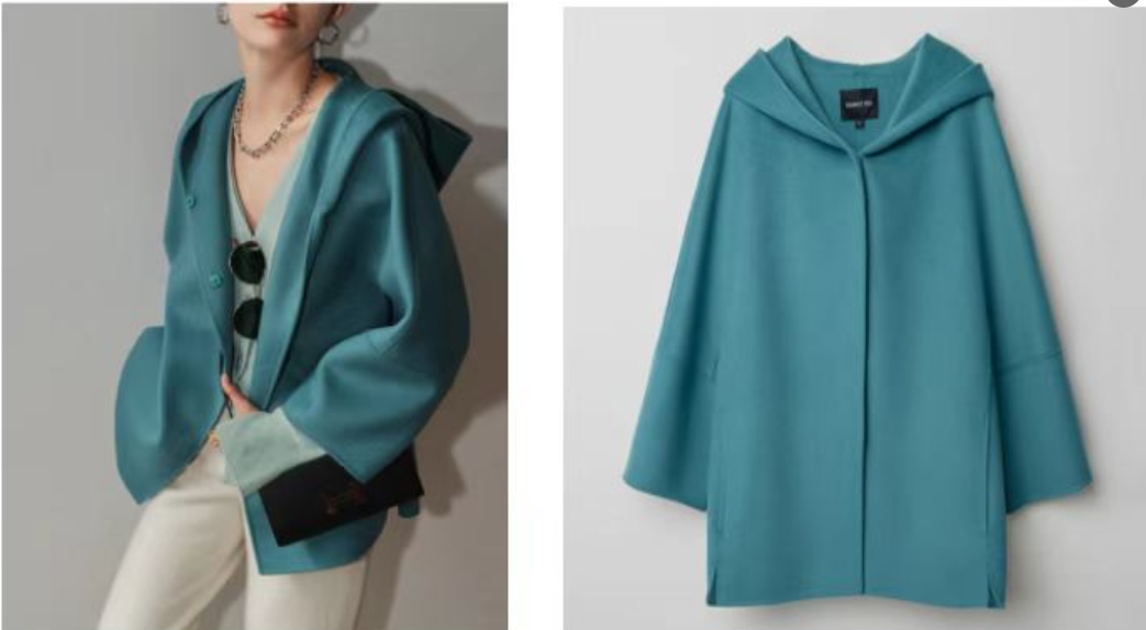 卫兰服装女装打版双面尼八分袖连帽纸样纸样-vv衣学院