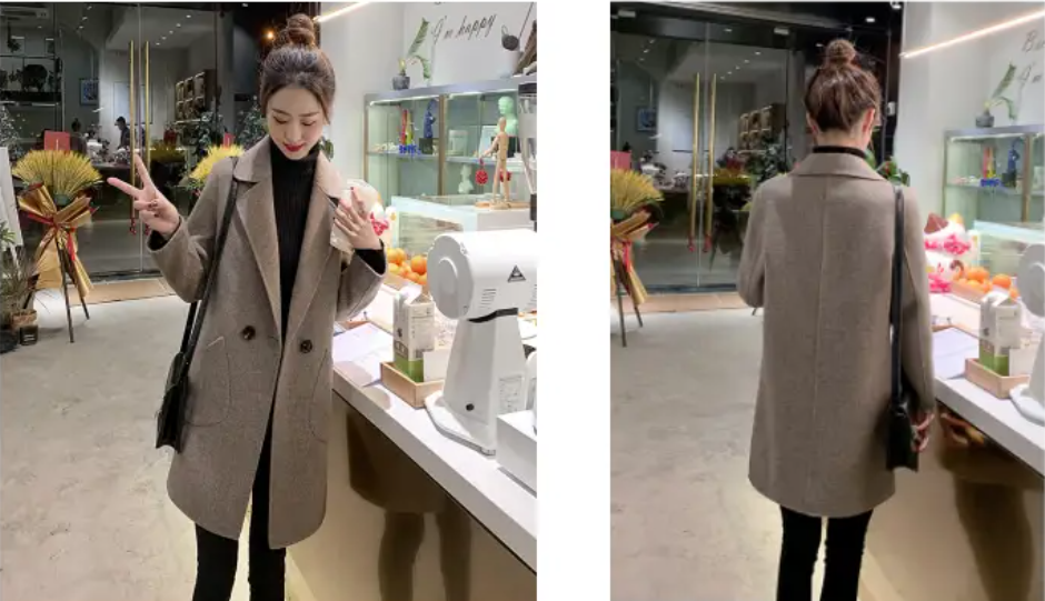 卫兰秋冬韩版双面羊绒大衣外套制作-vv衣学院