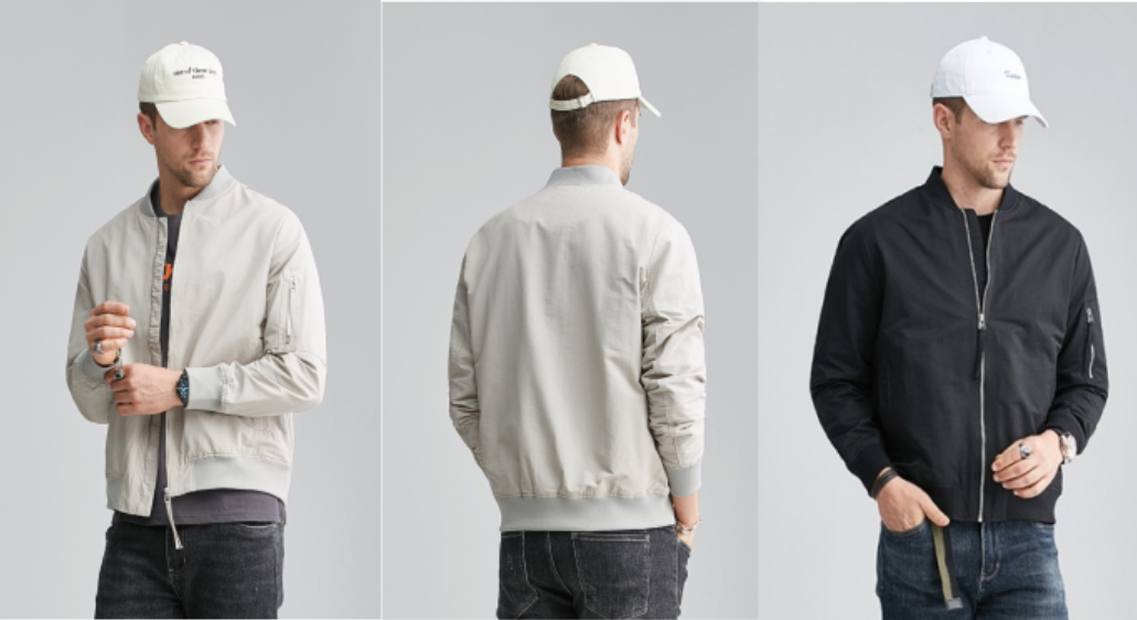 男装休闲英伦棒球领工装外套纸样-vv衣学院