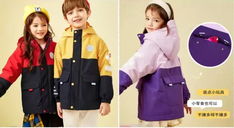 儿童秋冬防风连帽外套纸样-vv衣学院