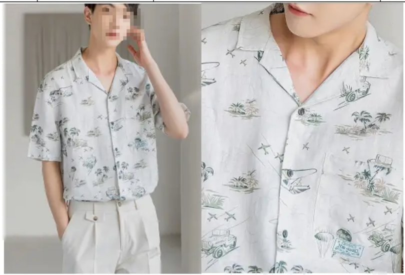 古巴领港风中袖潮牌上衣纸样-vv衣学院